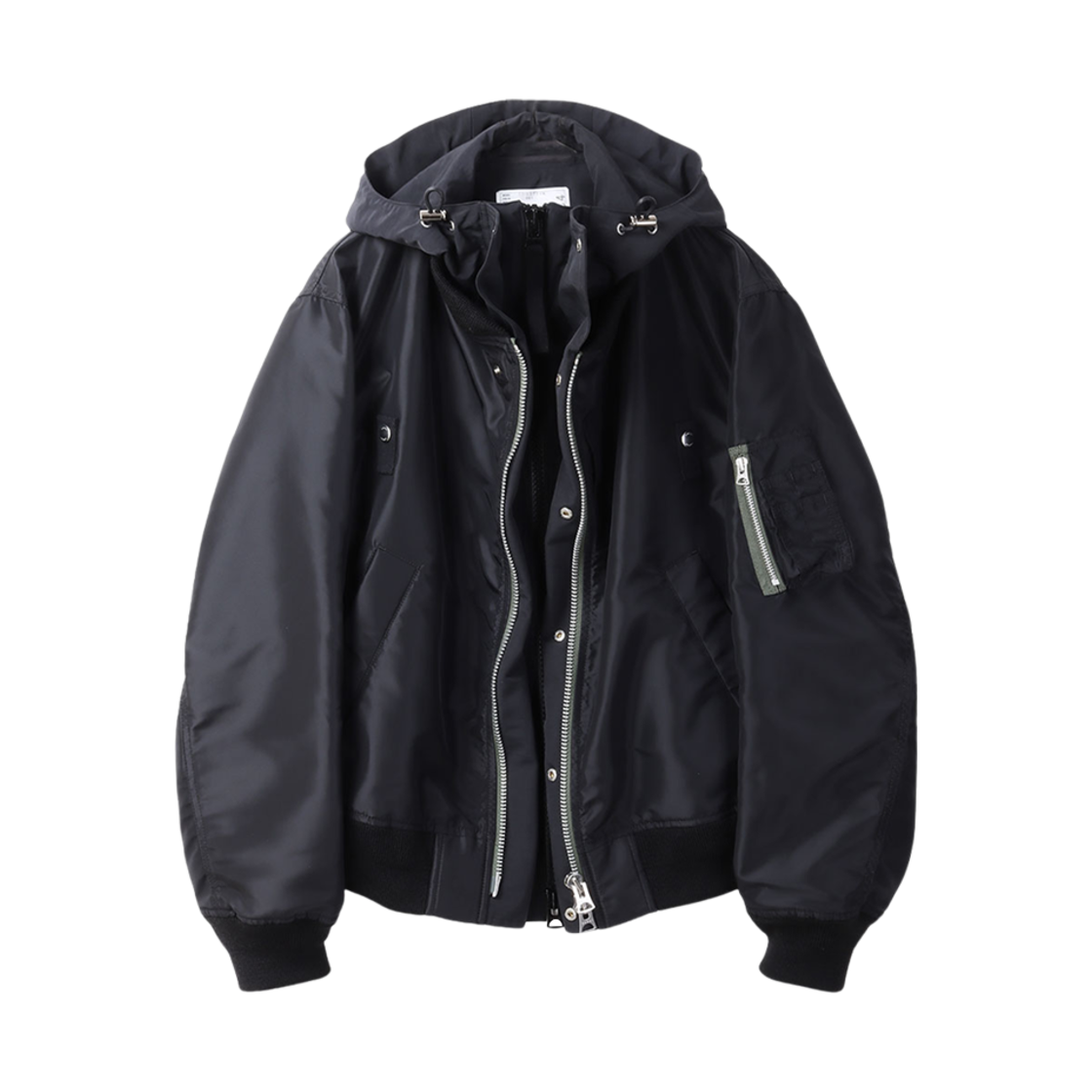 사카이 나일론 트윌 그로그랭 블루종 블랙(Sacai Nylon Twill Grosgrain Blouson Black)
