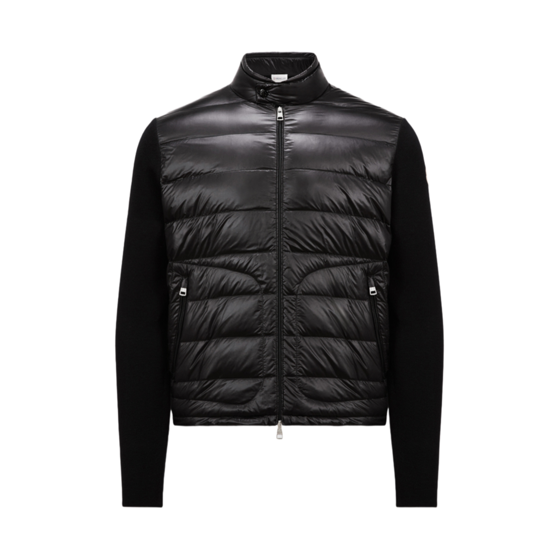 K1-091-9B00016-M1131-999 Moncler Padded Wool Zip Up Cardigan Black - 25SS