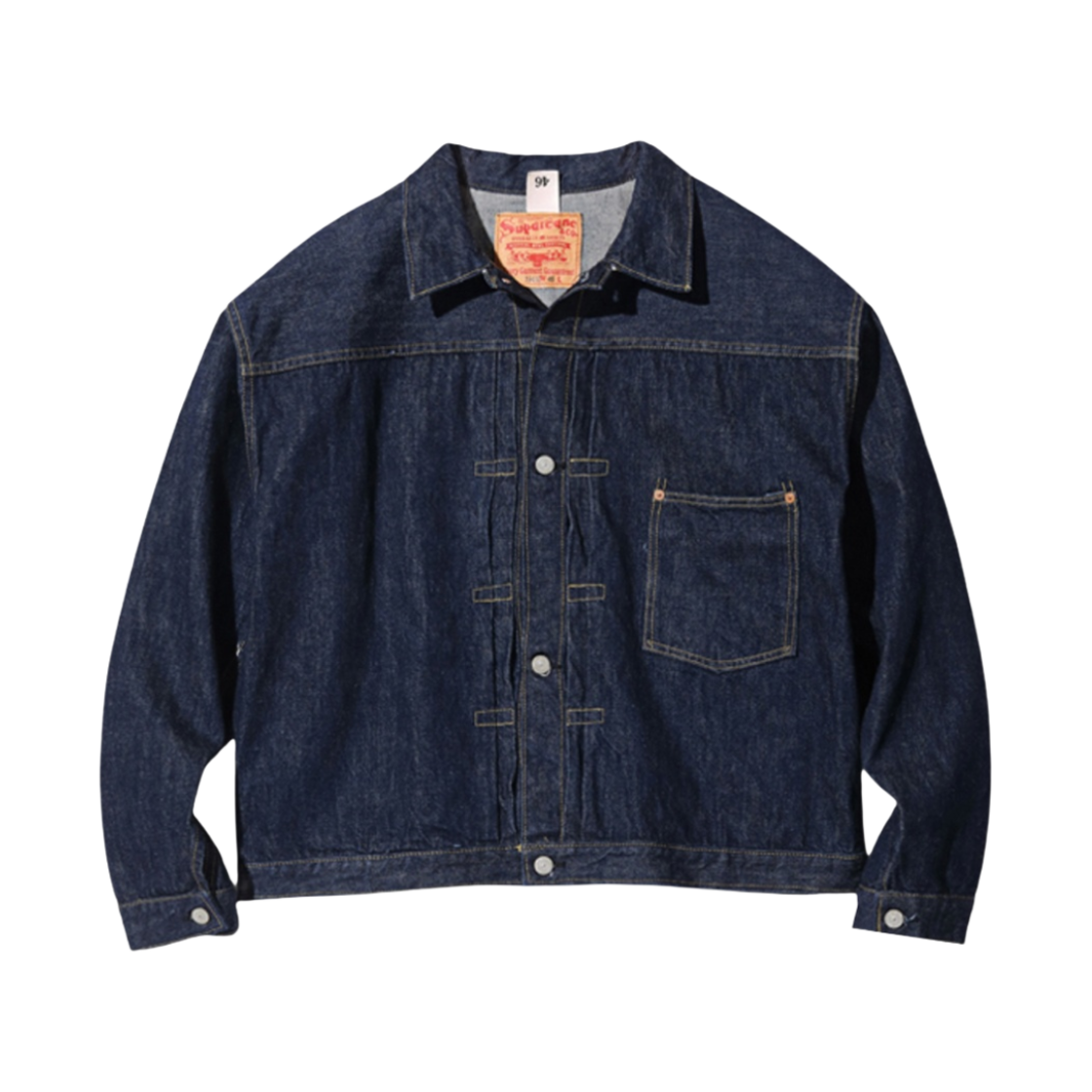 SC19007T Sugar Cane Super Denim Collectibles #07 13.5 oz. Blue Denim Blouse 1946 Model T-Back One Wash