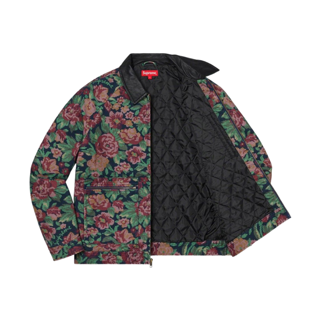 슈프림 레더 칼라 워크 자켓 디지 플로랄 - 20FW(Supreme Leather Collar Work Jacket Digi Floral - 20FW) - 2