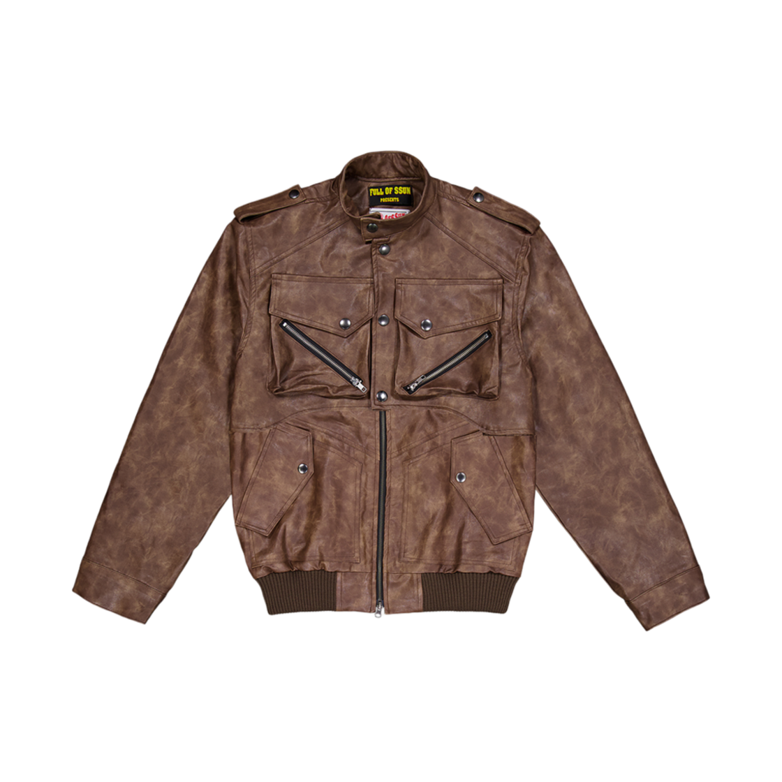 24FW-10 Full of Ssun Leather Cargo 3way Jacket Brown - 대표 이미지 #1
