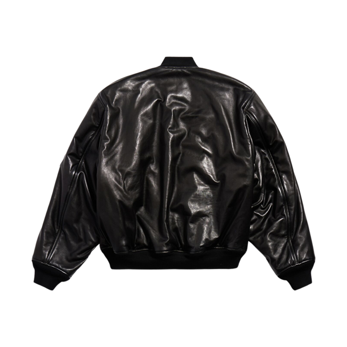 발렌시아가 보머 가죽 자켓 블랙(Balenciaga Bomber Leather Jacket Black) - 2