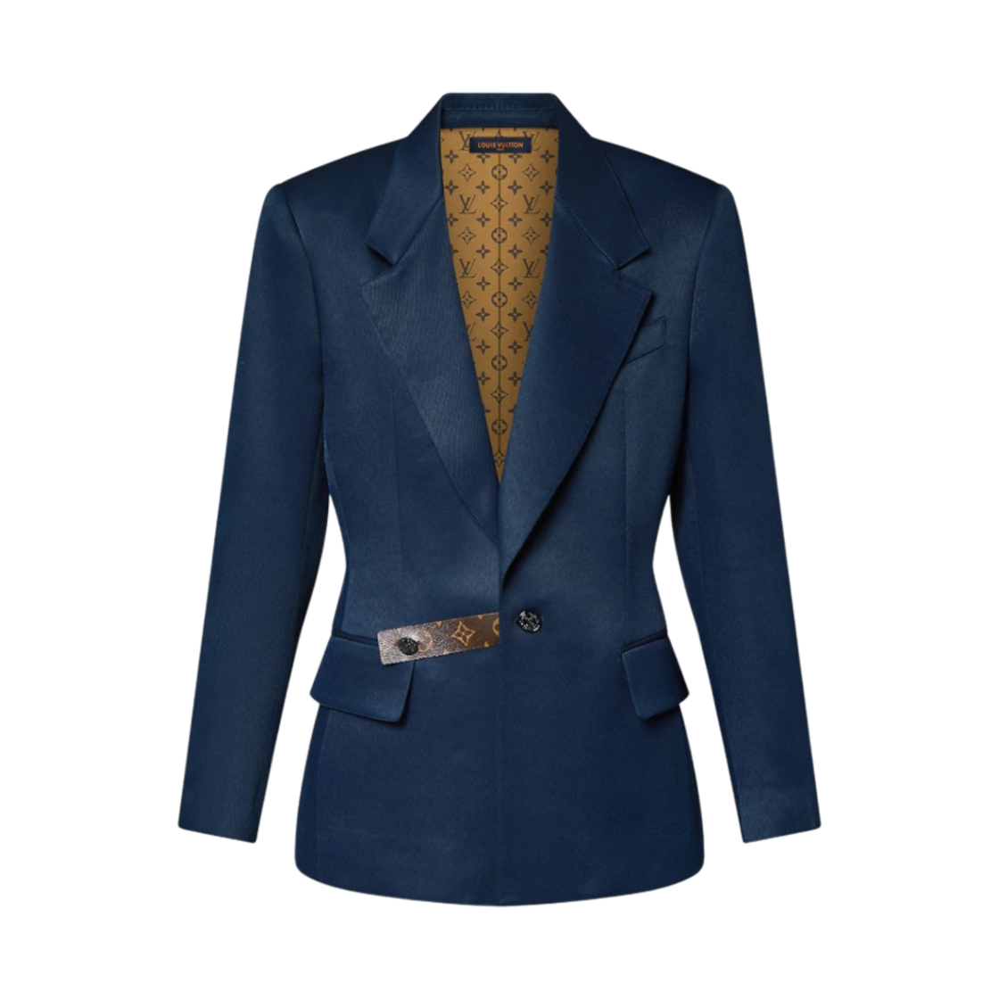 - (W) Louis Vuitton Monogram Tab Fitted Blazer Midnight Blue