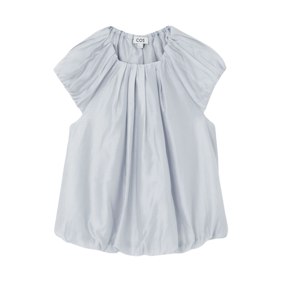(W) 코스 볼류미너스 파라슈트 블라우스 라이트 블루((W) COS Voluminos Parachute Blouse Light Blue)