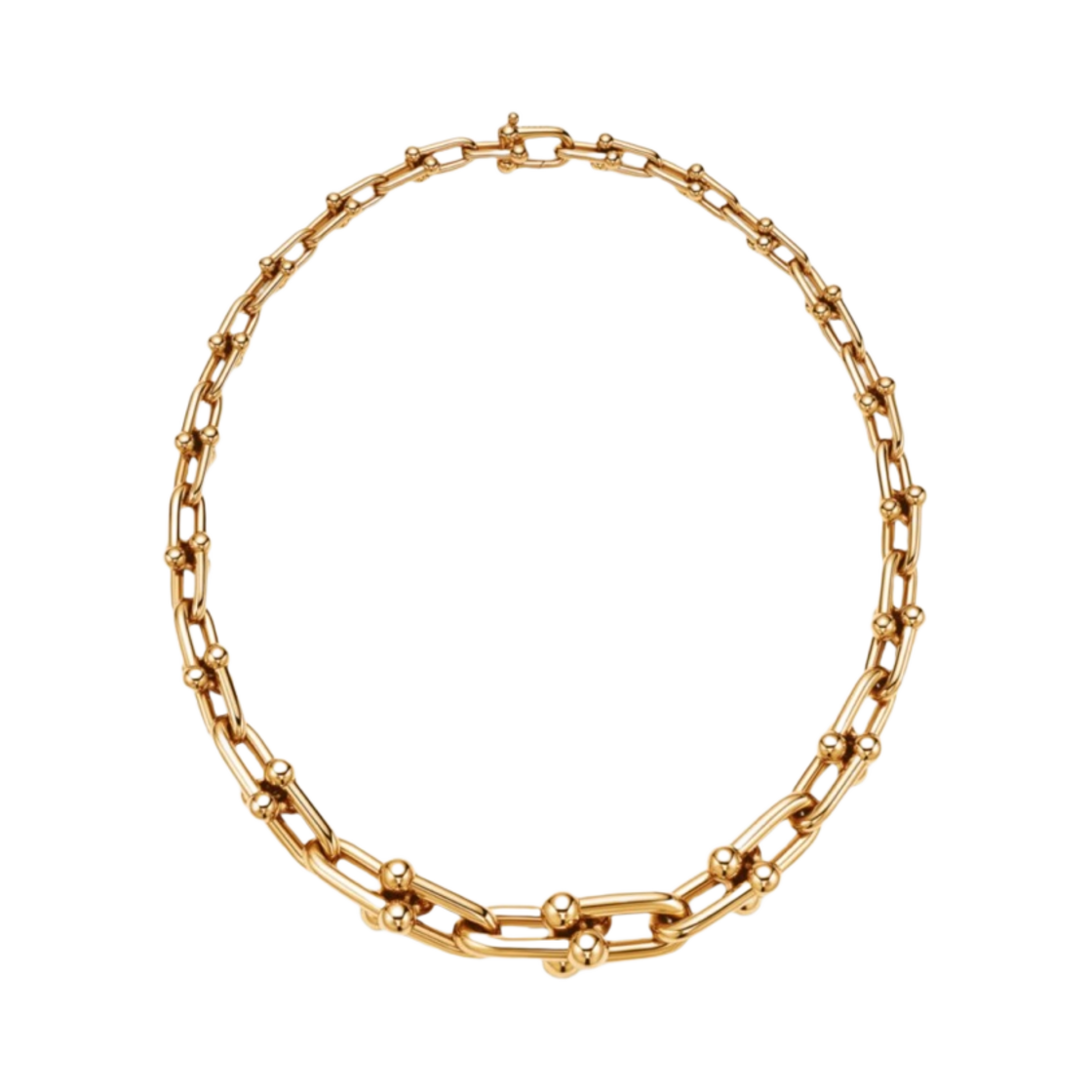 티파니 앤 코 티파니 하드웨어 그레듀에이티드 링크 네클리스 옐로우 골드(Tiffany & Co. Tiffany Hardwear Graduated Link Necklace Yellow Gold) - 2