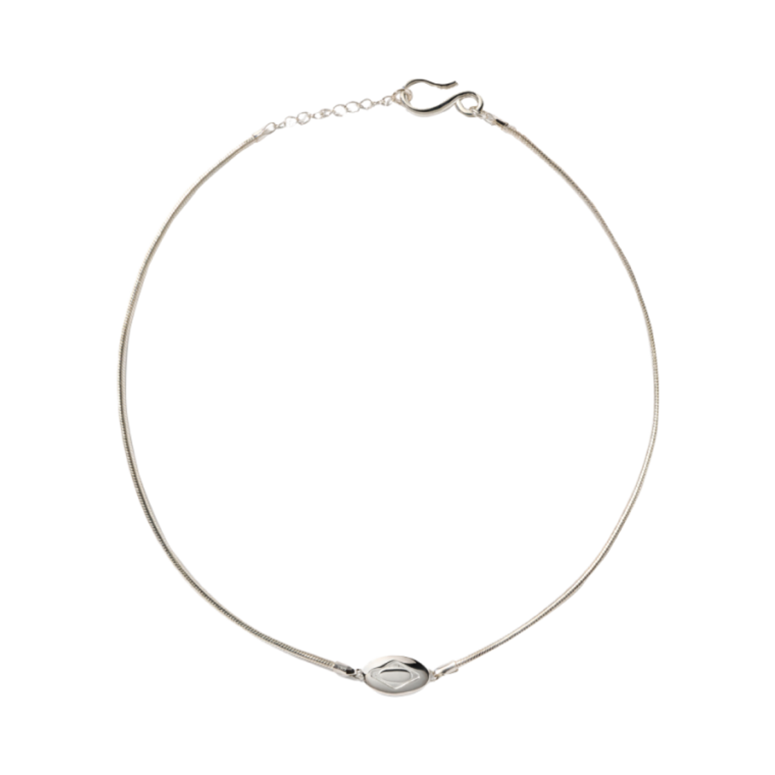 (W) 미스치프 롬버스 스네이크 초커 실버((W) Mischief Rhombus Snake Choker Silver)