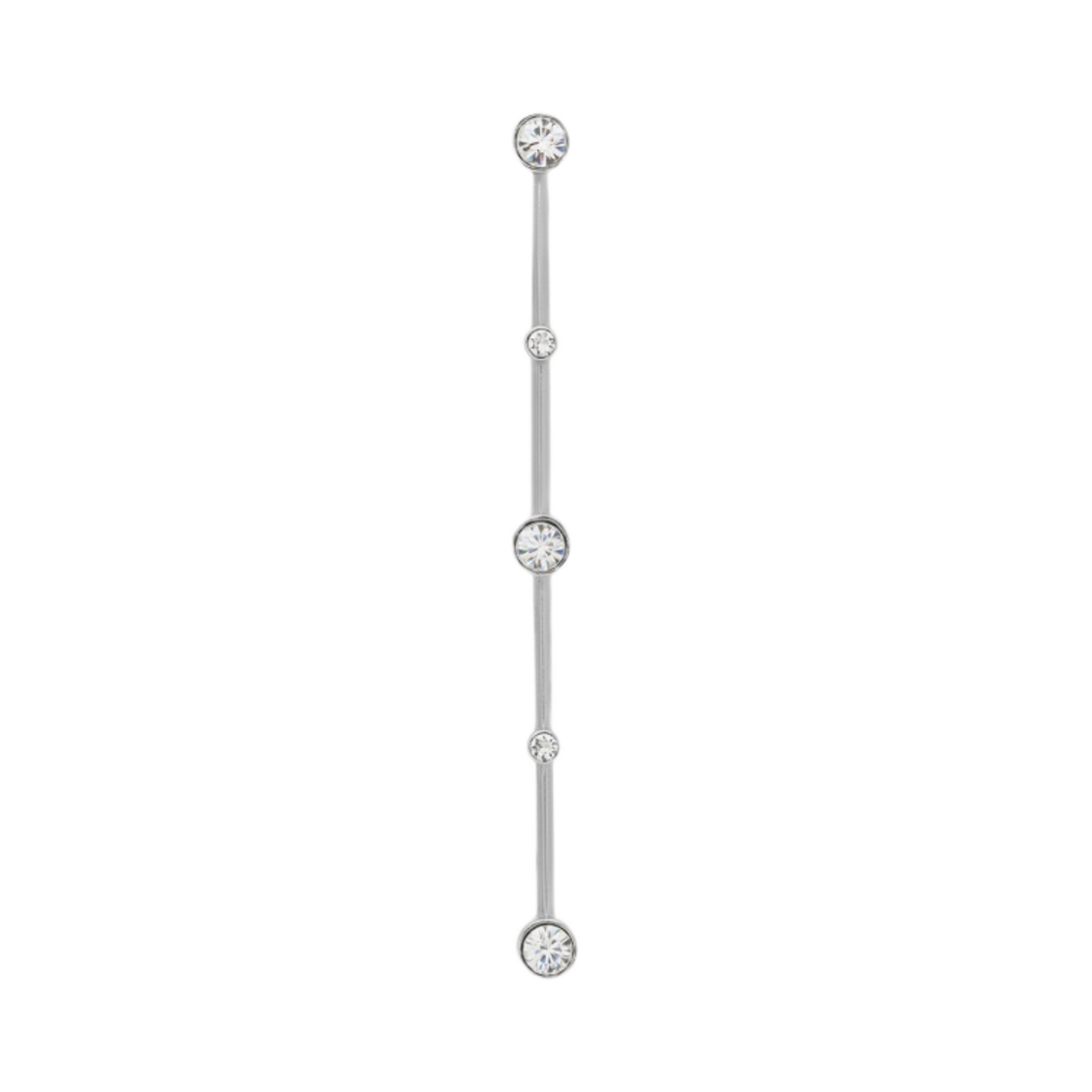 생로랑 라인스톤 브로치 메탈 크리스탈 앤 팔라듐(Saint Laurent Rhinestone Brooch in Metal Crystal Palladium) - 1