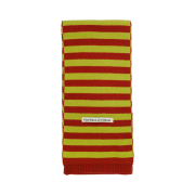 Flatwave Krul Wool Stripe Muffler Red Green