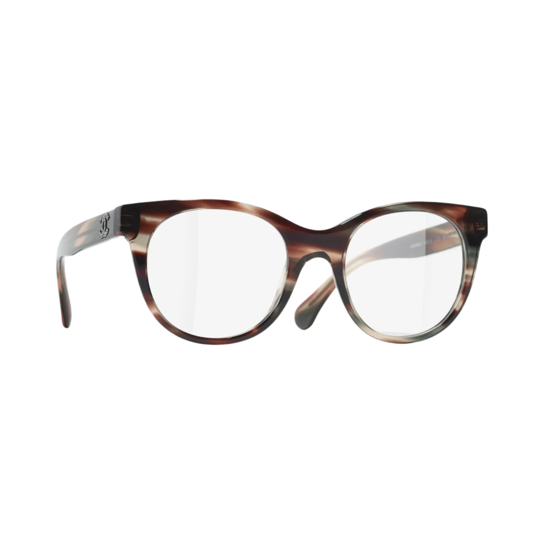 샤넬 캣아이 프레임 아세테이트 & 브라운 톨토이즈 그레이(Chanel Cat Eye Eyeglasses Acetate & Brown Tortoise Grey) - 2