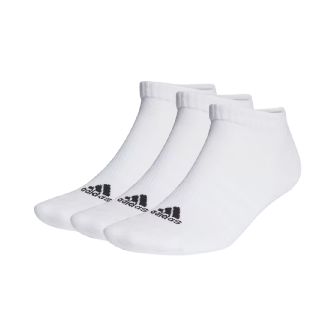 HT3434 Adidas Cushioned Low Cut Socks White Black (3 Pack)