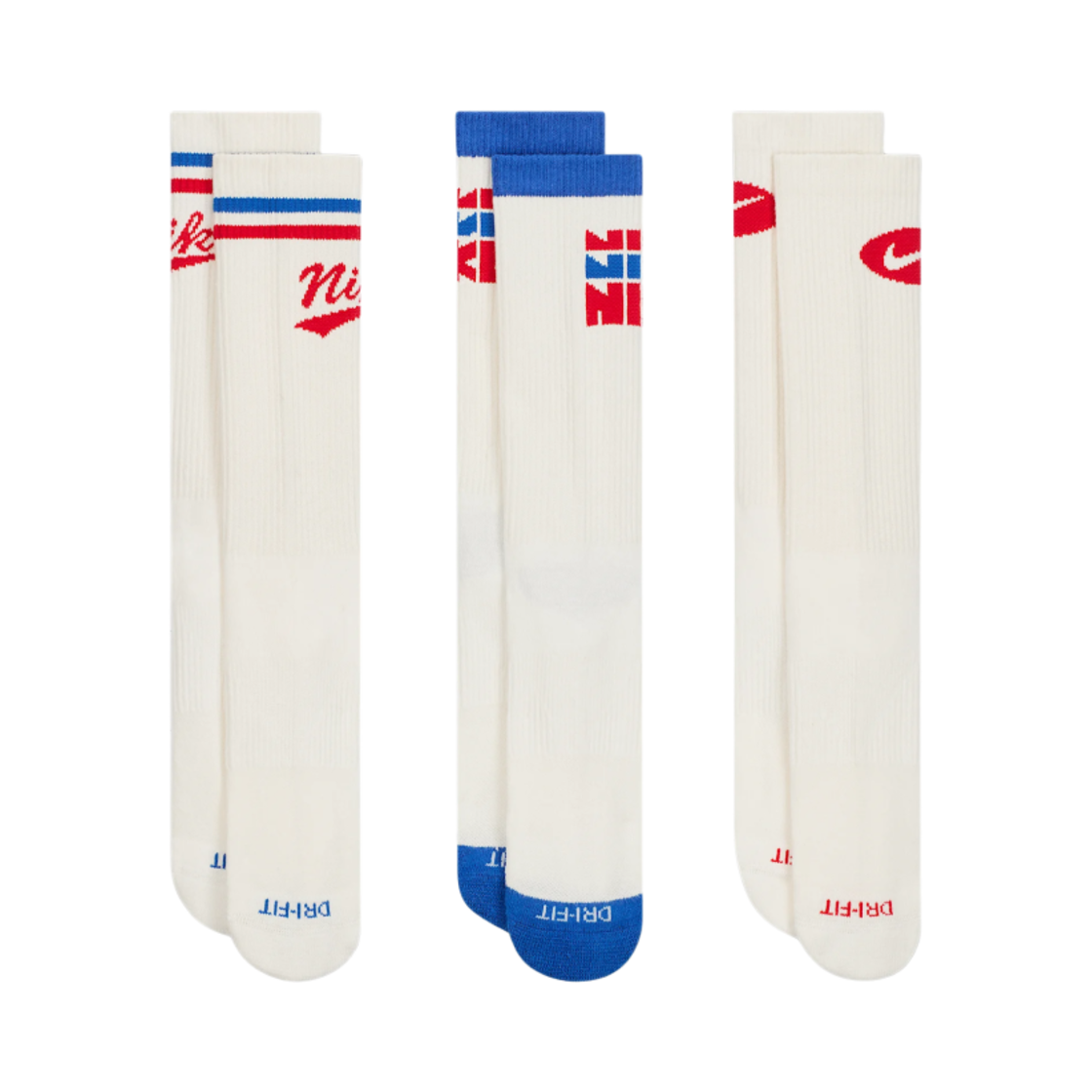 나이키 에브리데이 플러스 크루 삭스 멀티컬러 (3개입/국내 정식 발매 제품)(Nike Everyday Plus Crew Socks Multicolor (3 Pack/Korean Ver.))