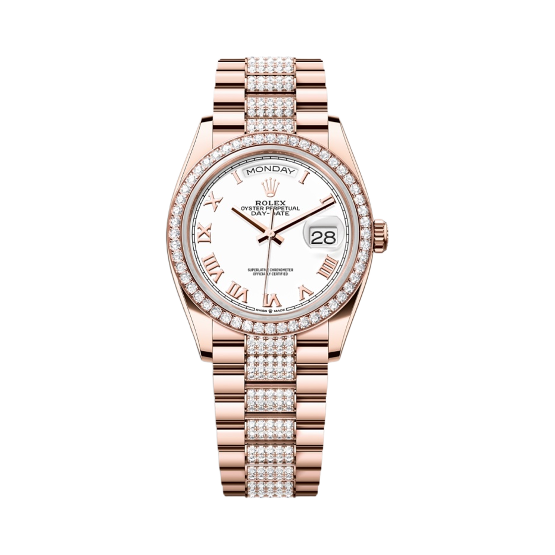 롤렉스 데이데이트 36mm 128345RBR 화이트 로만 다이아 셋팅 프레지던트(Rolex Day-Date 36mm 128345RBR White Roman Diamond-Set President) - 1