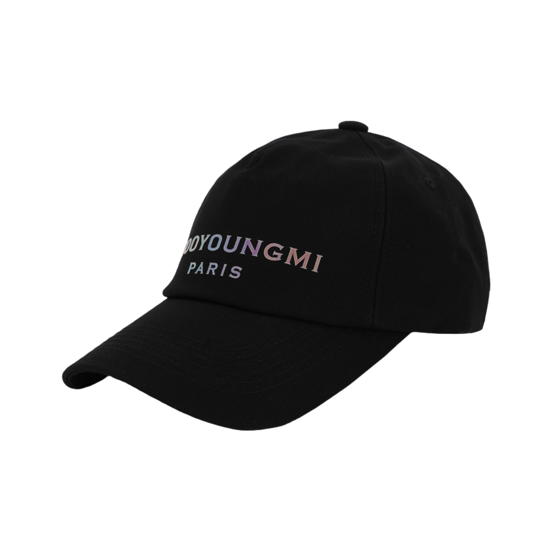 우영미 렌티큘러 엠브로이드 볼캡 블랙 - 23SS(Wooyoungmi Lenticular Embroidered Ball Cap Black - 23SS)
