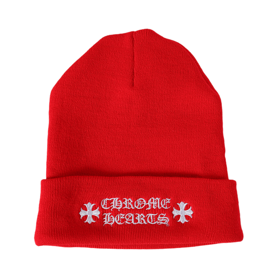 8888191919191 Hansroom Chrome Hearts Logo Beanie Red