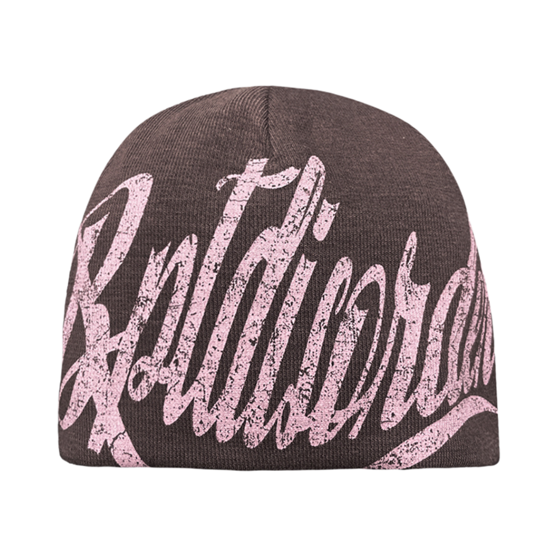 24FWCP003 BP2DISORDER BPT Cursive Beanie Brown Pink