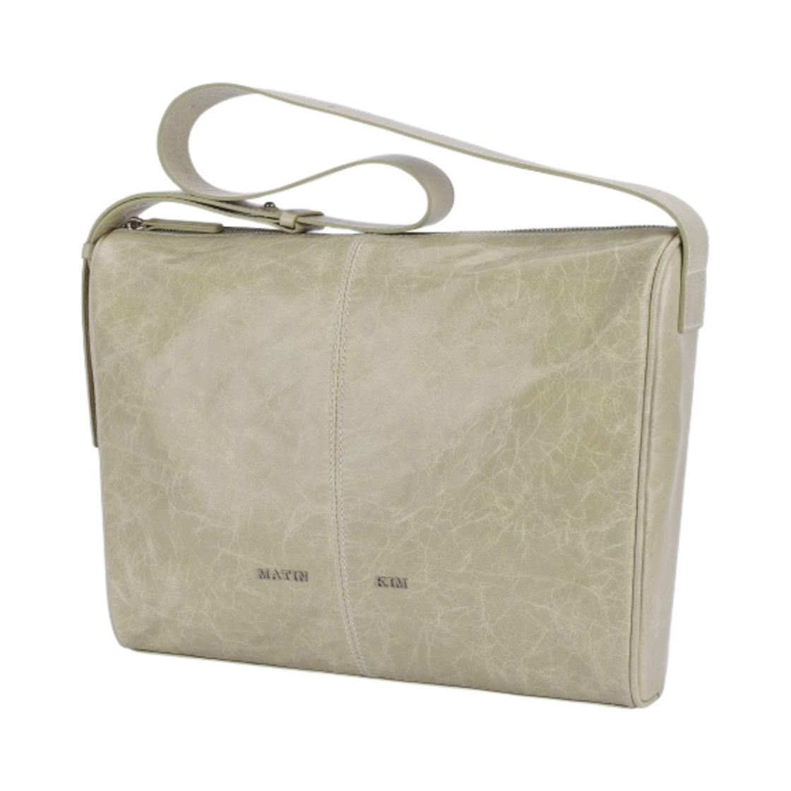 마뗑킴 빈티지 스퀘어 레더 빅 백 라이트 베이지(Matin Kim Vintage Square Leather Big Bag Light Beige) - 3
