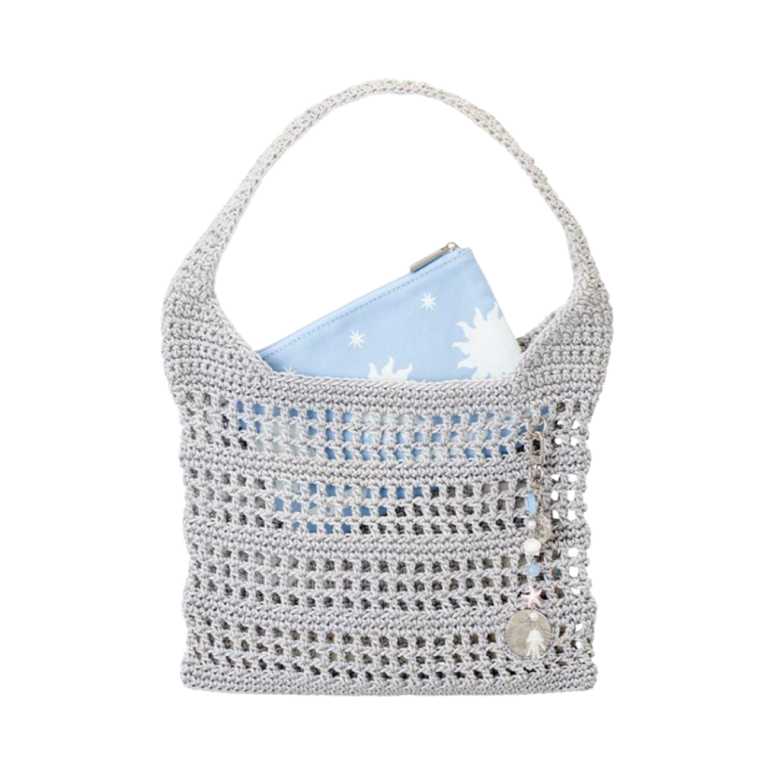 스타벅스 서머 브리즈 니트 백 세트 그레이 블루(Starbuck Summer Breeze Knit Bag Set Grey Blue)