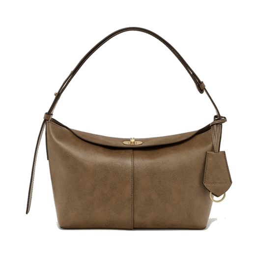 24FW005ACC Kindersalmon Women Clouet Flap Leather Tote Bag Toffee
