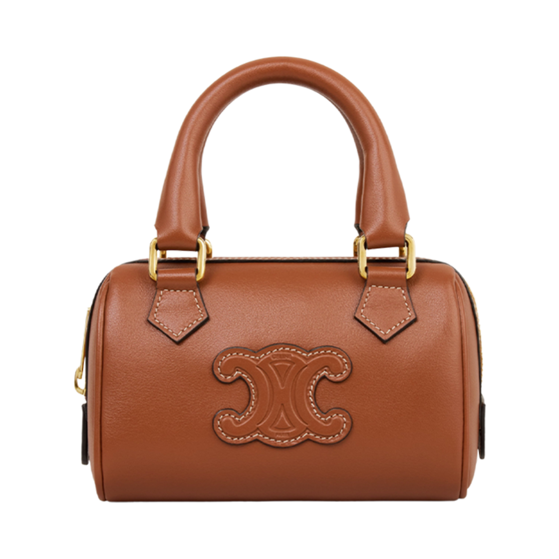 셀린느 미니 보스턴 스무스 카프스킨 탄