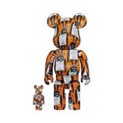 Bearbrick Monkey Sign Orange 100% & 400% Set