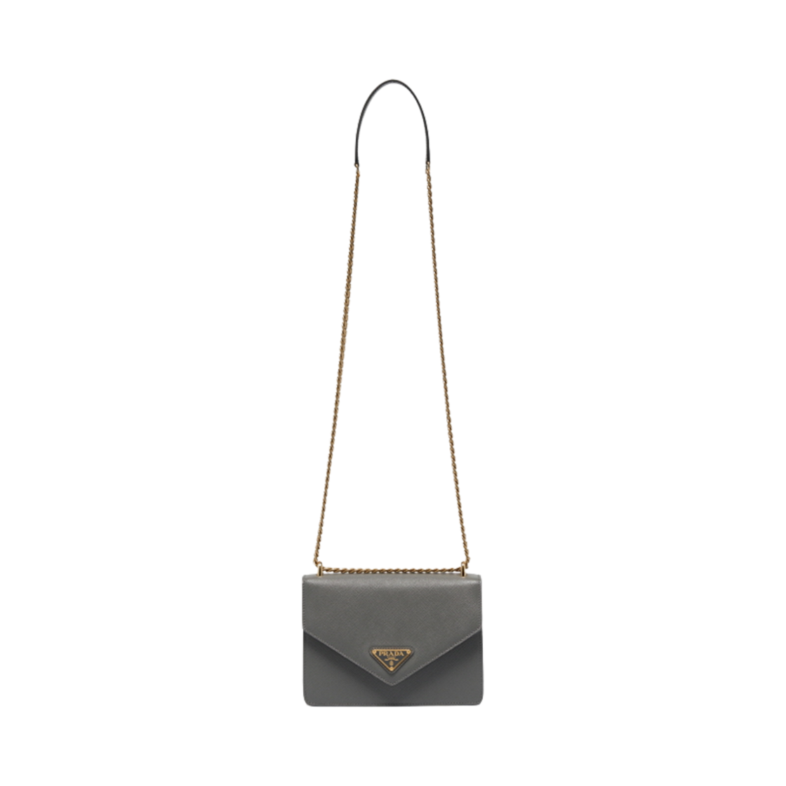 프라다 사피아노 레더 엔벨로프 체인 숄더백 마블 그레이(Prada Saffiano Leather Envelope Chain Shoulder Bag Marble Grey) - 2