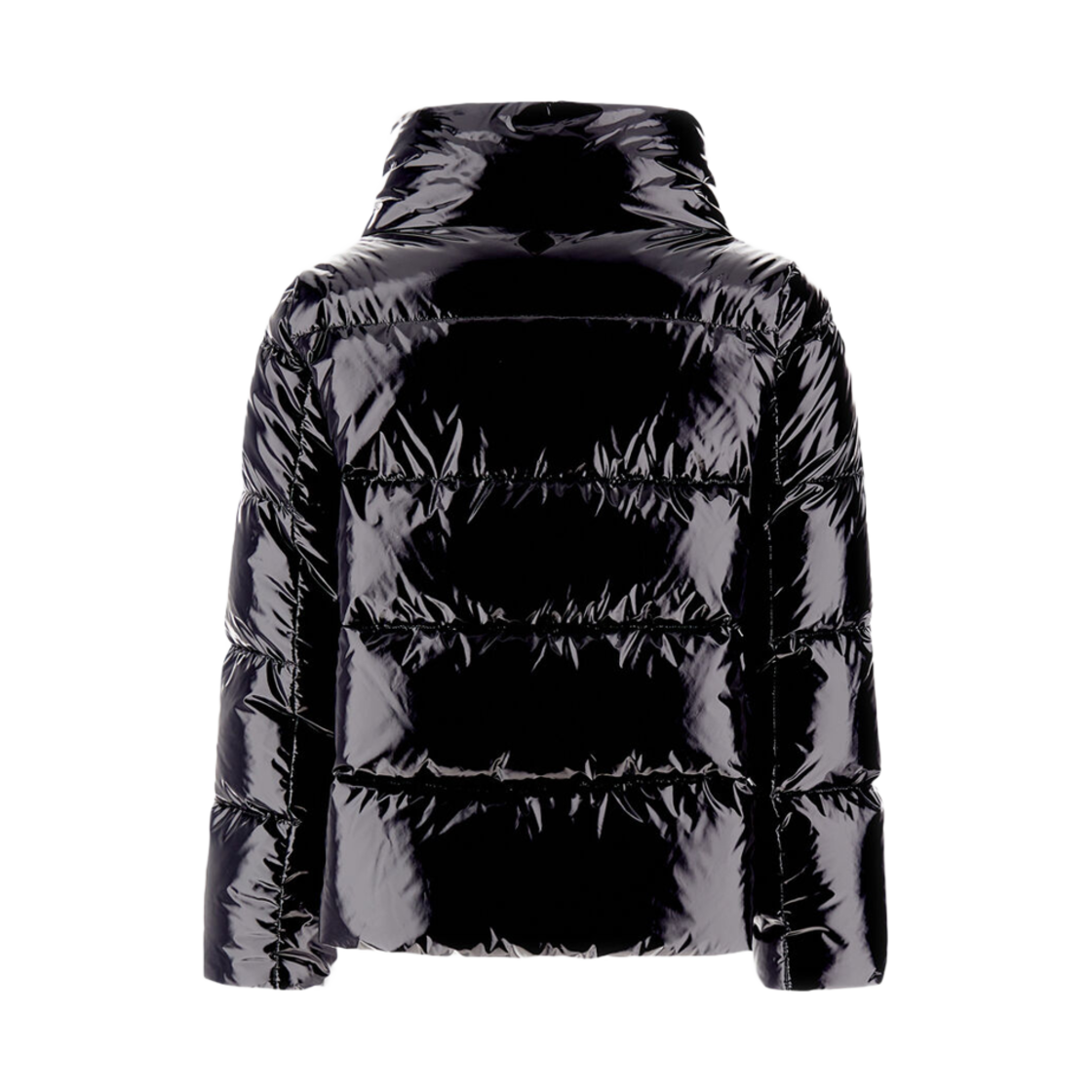 (W) 에르노 케이프 글로스 블랙((W) Herno Cape In Gloss Black) - 2