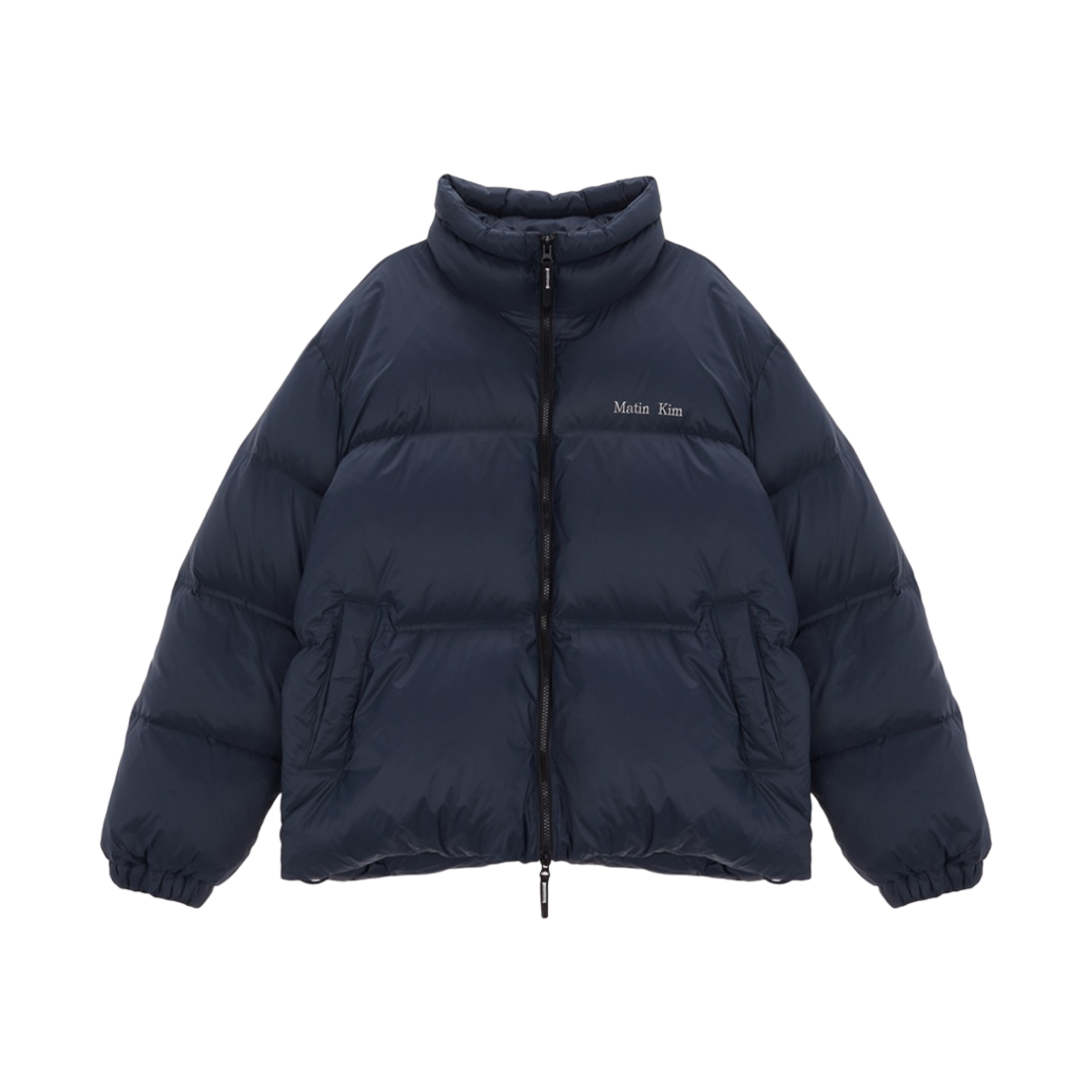 (W) 마뗑킴 하이 넥 클래식 퍼퍼 다운 점퍼 네이비((W) Matin Kim High Neck Classic Puffer Down Jumper Navy)