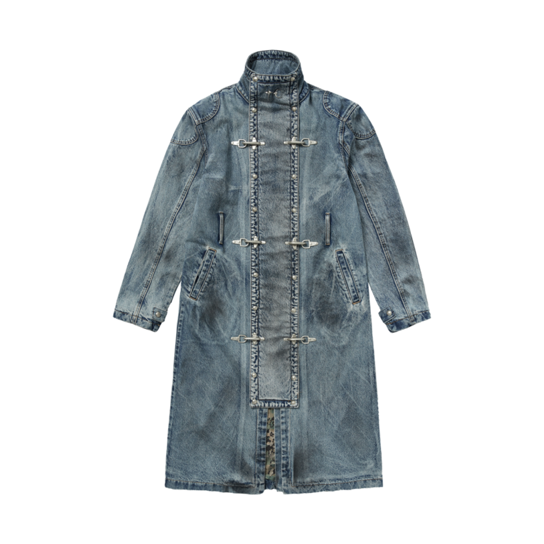 떠그 클럽 바이오 솔져 데님 트렌치 코트 블루(Thug Club Bio Soldier Denim Trench Coat Blue) - 1