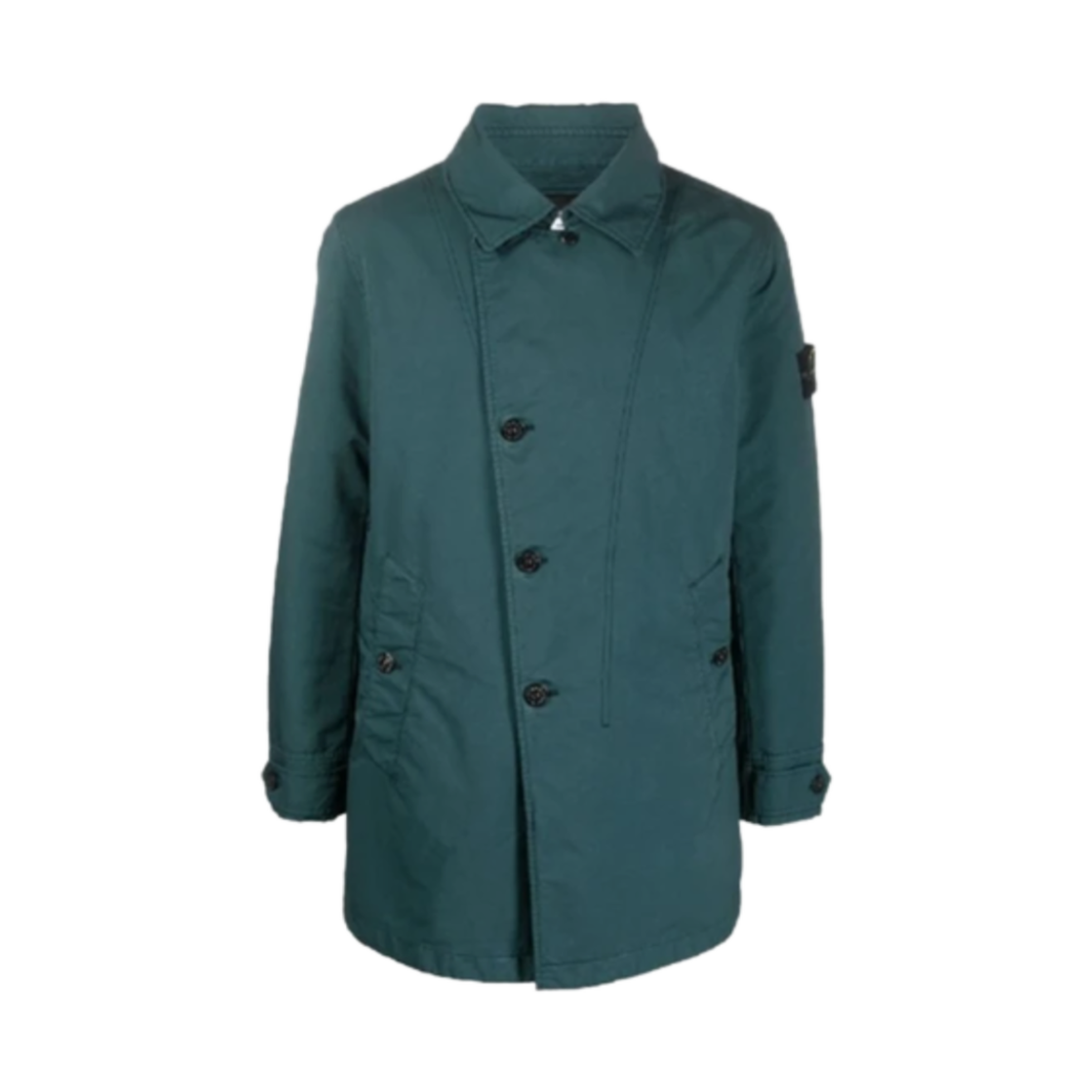 771542149-V0057 Stone Island 42149 David-TC with Primaloft Insulation Technology Short Trench Coat Dark Teal Green - 22FW