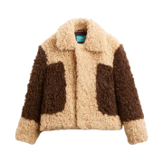 Zara x Harry Lambert Faux Fur Jacket Brown