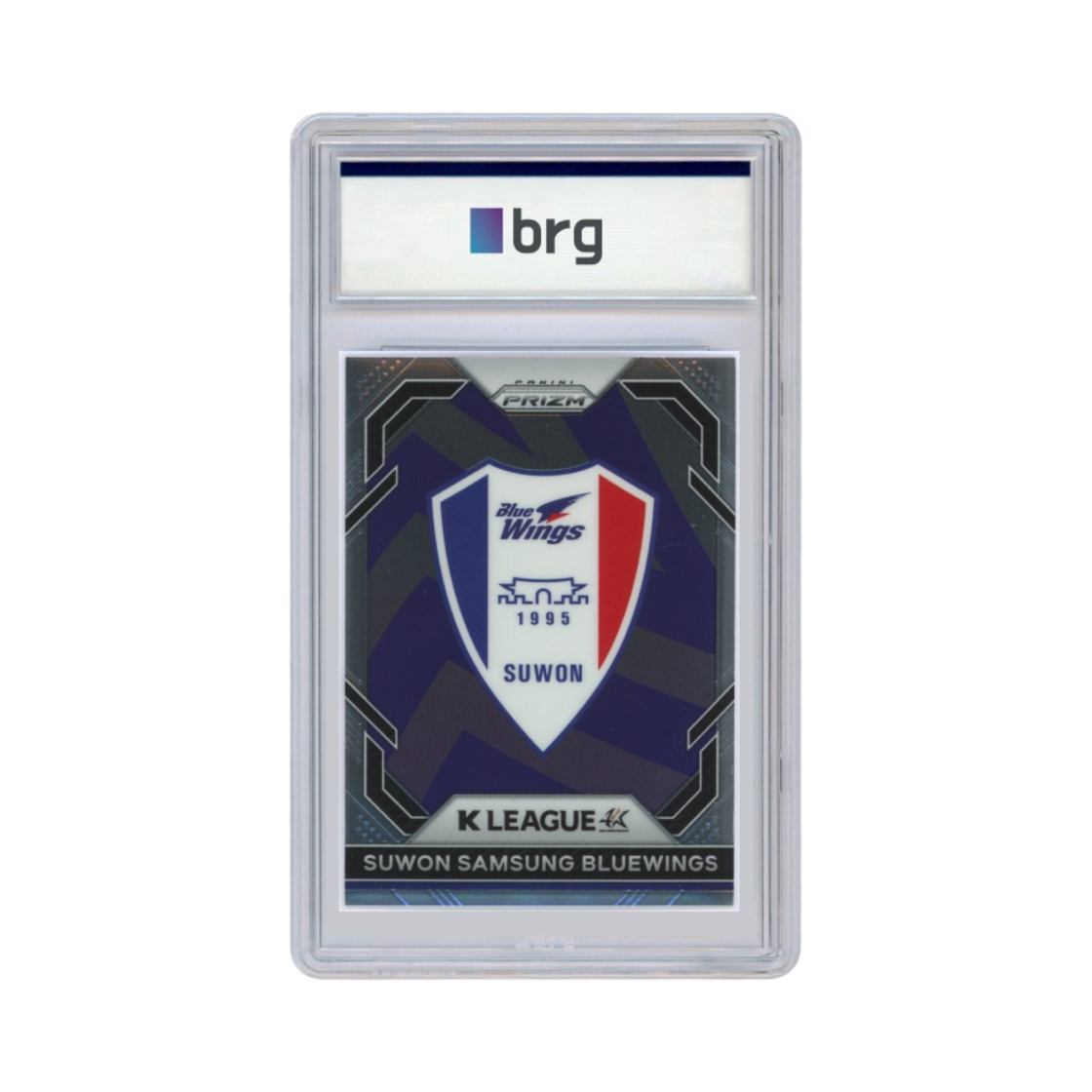 파니니 프리즘 K 리그 #11 수원 삼성 블루윙즈 팀 로고 축구 카드 2023(Panini Prizm K League #11 Suwon Samsung Bluewings Team Logo Soccer Card 2023)