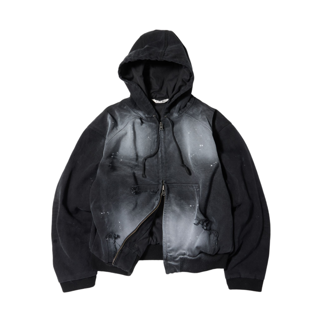 ET2403JK06BK ETCE Rework Vintage Hoodie Jacket Black