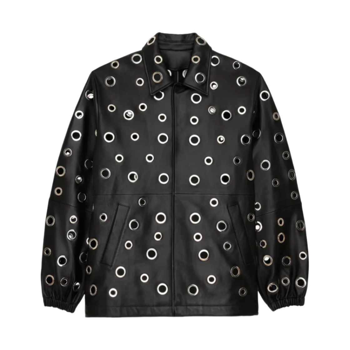 자라 x 스테파노 필라티 레더 자켓 메탈 아일렛 블랙(Zara x Stefano Pilati Leather Jacket Metal Eyelets Black)