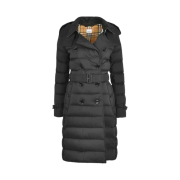 (W) Burberry Arniston Long Padded Jacket Black