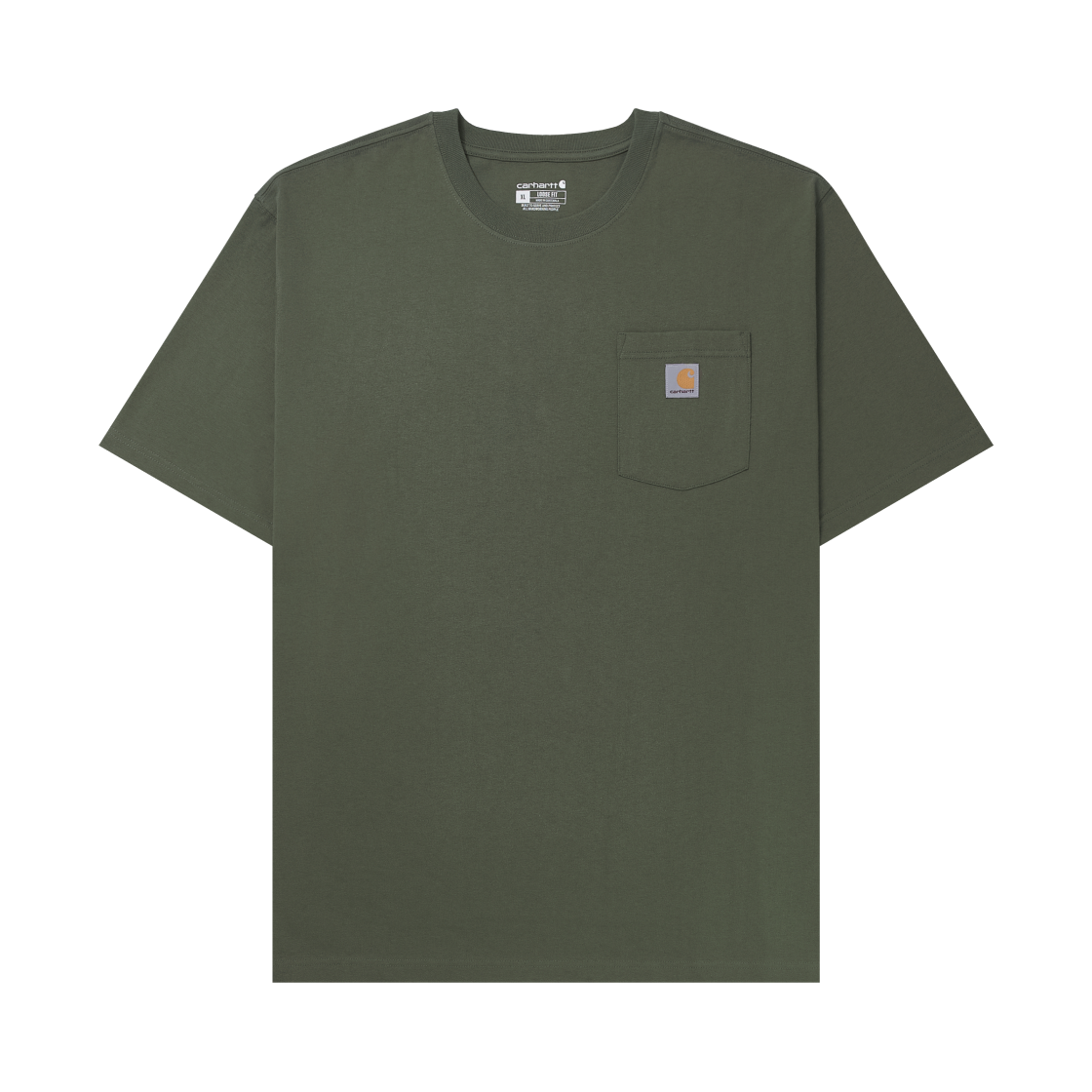 칼하트 루즈 핏 헤비웨이트 레귤러 숏슬리브 포켓 티셔츠 더스티 올리브(Carhartt Loose Fit Heavyweight Regular Short Sleeve Pocket T-Shirt Dusty Olive)