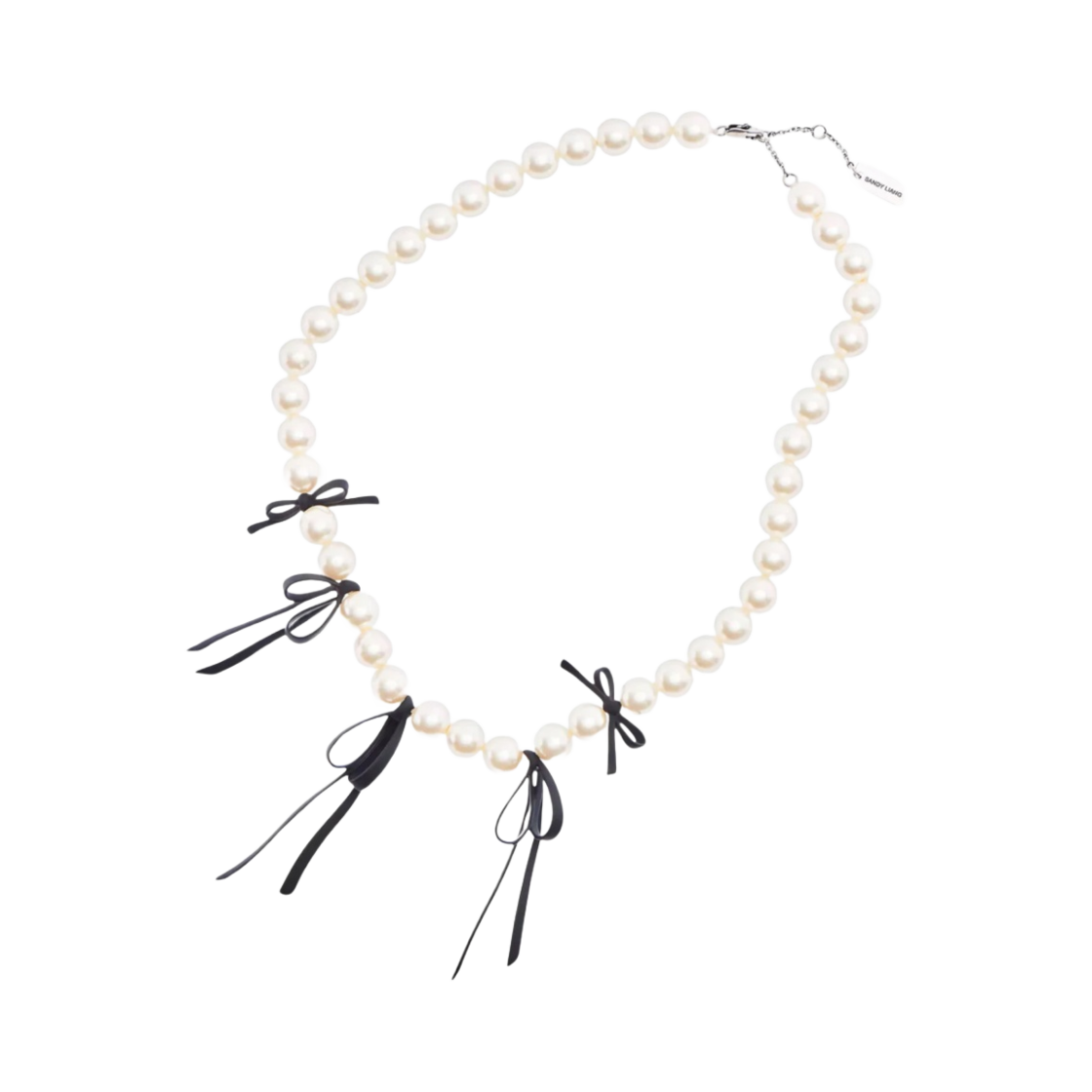 3S4JNC001J21-116-WB Heaven by Marc Jacobs x Sandy Liang Pearl Necklace White Black