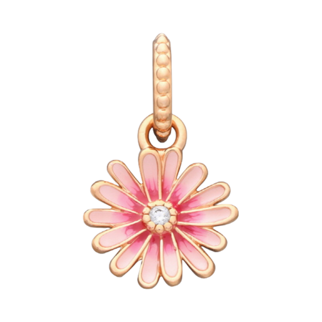 (W) 판도라 데이지 플라워 댕글 참 로즈 골드 플래팅 핑크((W) Pandora Daisy Flower Dangle Charm Rose Gold Plated Pink) - 1