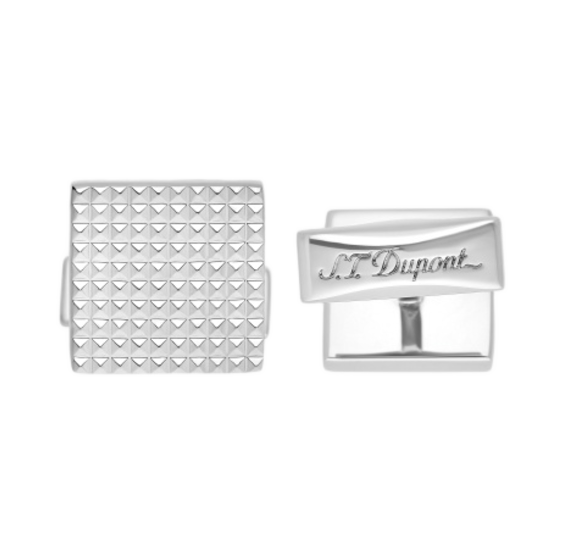 S.T. 듀퐁 커프링크 다이아몬드 헤드 실버(S.T. Dupont Cufflinks Diamond Head Silver)