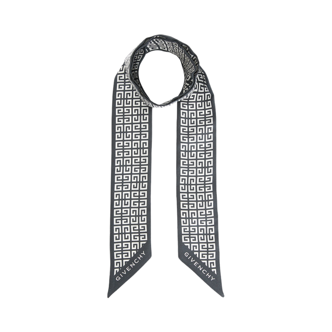 (W) 지방시 4G 실크 스카프 차콜((W) Givenchy 4G Silk Scarf Charcoal)
