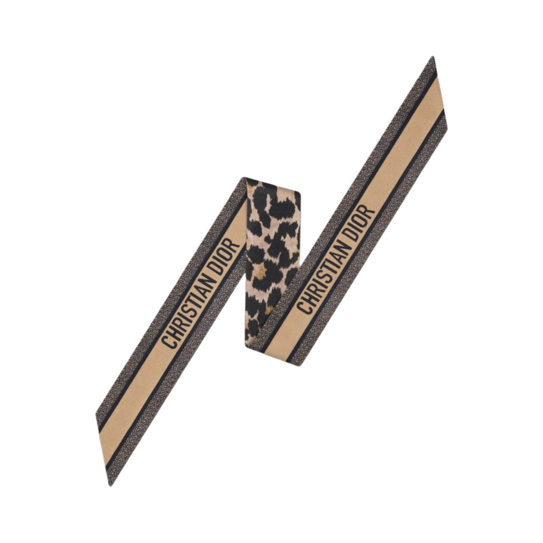 (W) 디올 미짜 미차 스카프 실크 트윌 베이지 멀티컬러((W) Dior Mizza Mitzah Scarf Silk Twill Beige Multicolor) - 2