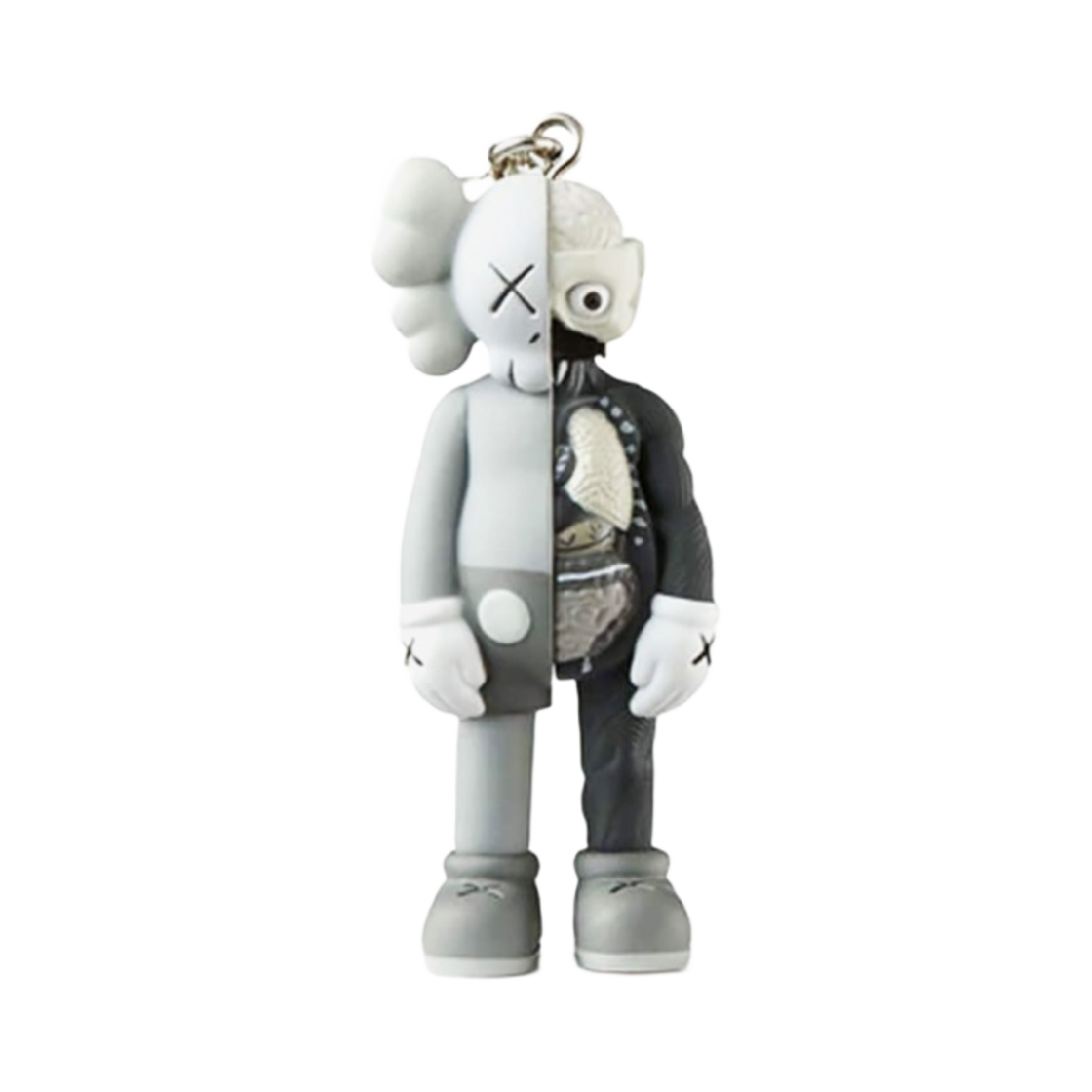 - Kaws Tokyo First Companion Flayed Keychain Grey