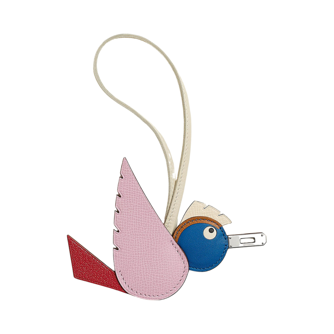 H084947CKAA Hermes Birdy Charm Epsom Calfskin Mysore Goatskin Milo Lambskin & Palladium Mauve Sylvestre Framboise Bleu De France Gold Nata Craie