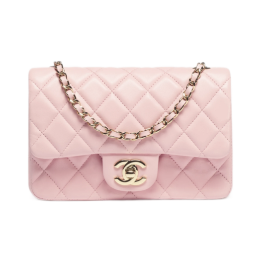 Chanel Mini Flap Bag Lambskin & Gold Light Pink