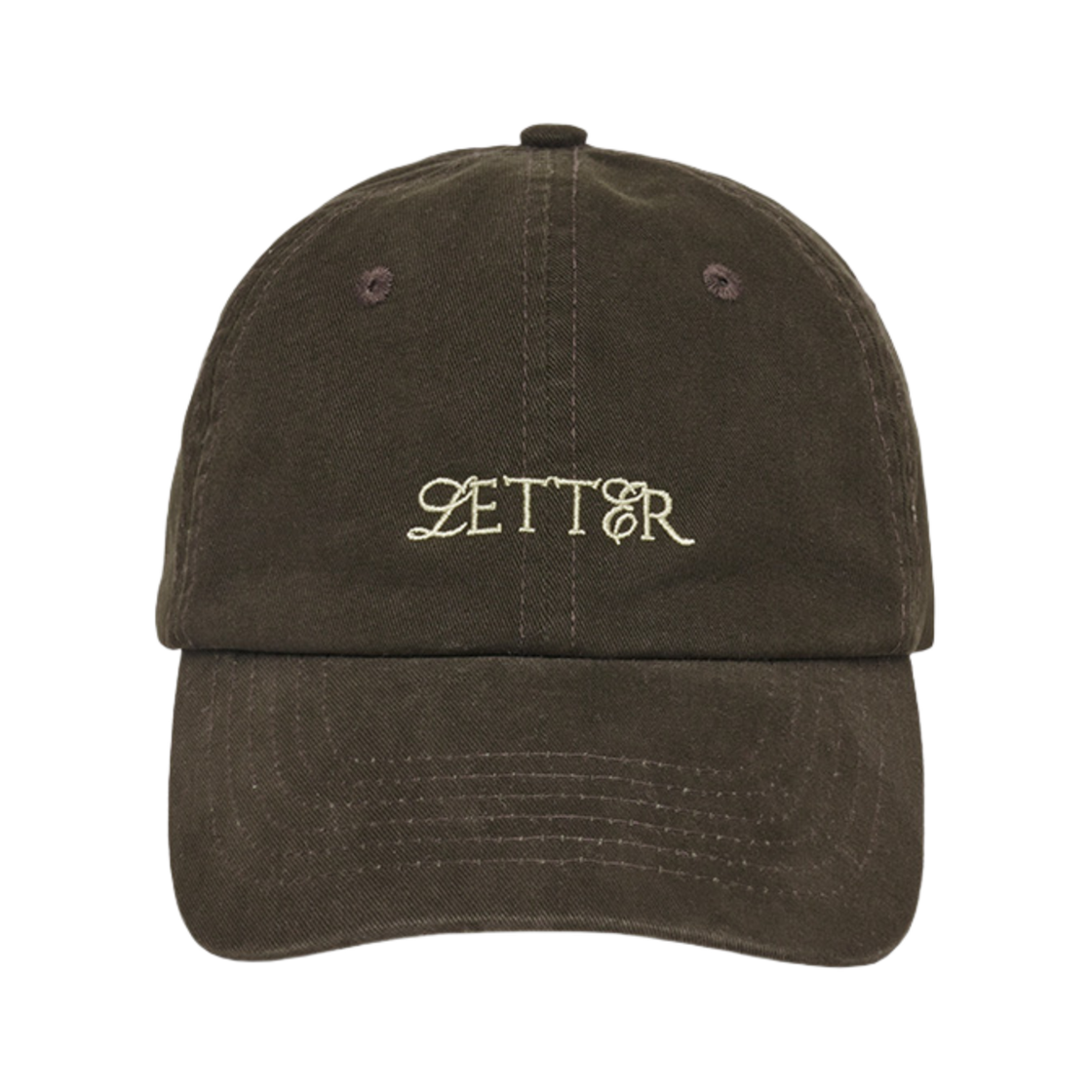 SBD4U91007DRM General Idea Unisex Letter Embroidery Ball Cap Dark Brown
