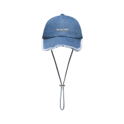 Jacquemus La Casquette Artichaut Frayed Baseball Cap Blue