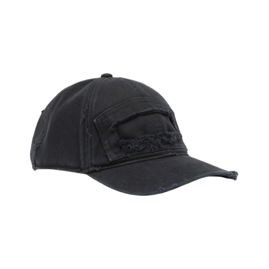 Diesel C-Thurs Baseball Cap with Cut-Out Patch Black