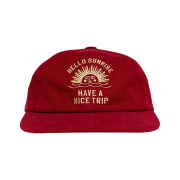 Hello Sunrise VTG Arch Logo Relaxed Fit Cap Red
