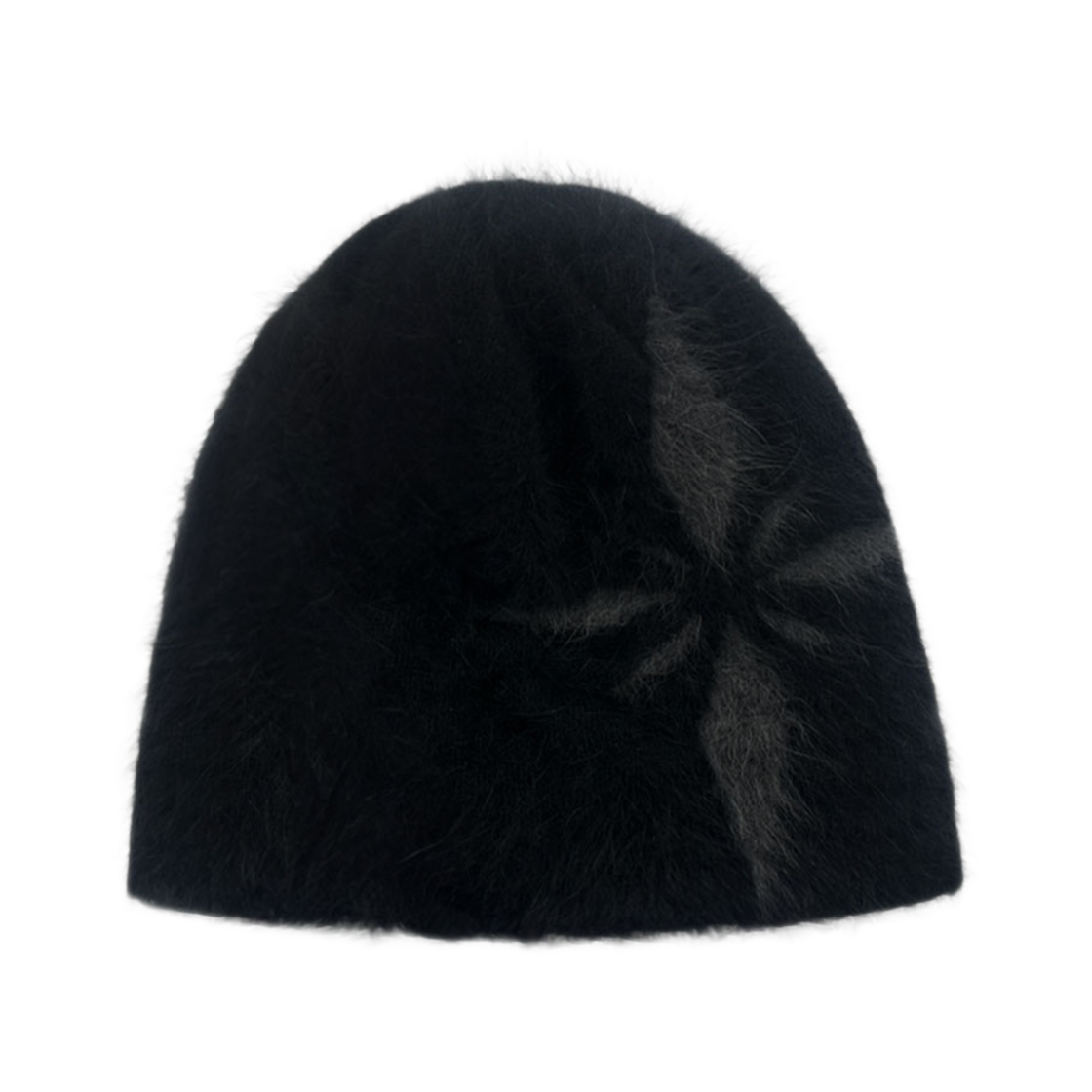 BLR2D12AC01-CH BLR Snowflakes Logo Angora Beanie Charcoal