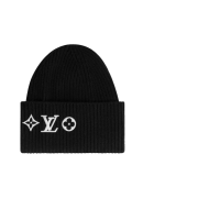 (W) Louis Vuitton Headline Beanie Black