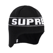 Supreme Earflap Beanie Black - 23FW
